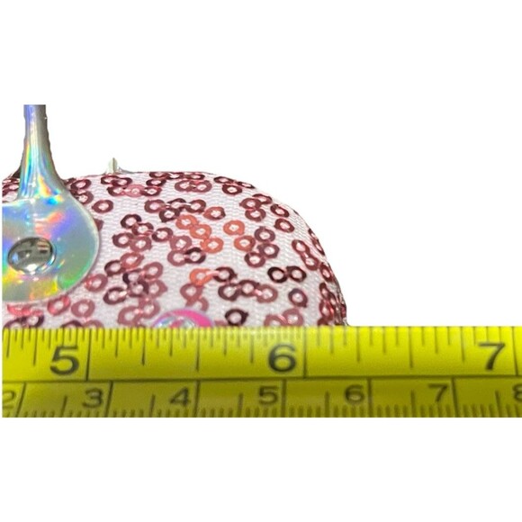 Barbie Pink Sequins Hard Glass Carrying Case Handles Girls Clamshell Hard Shell - Picture 7 of 10